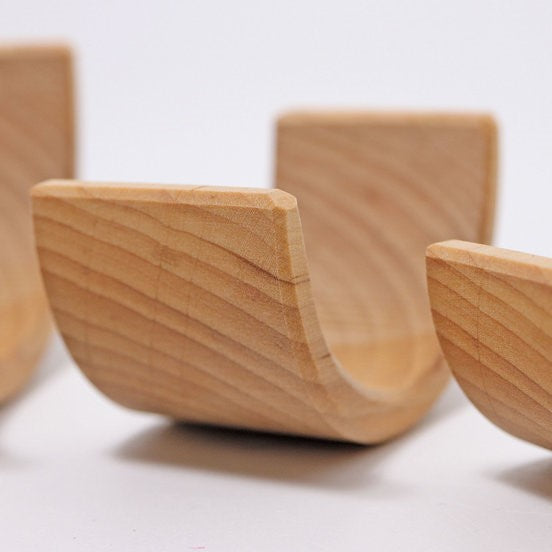 Grimm's | Wooden Rainbow Stacking Toy | Natural | Small