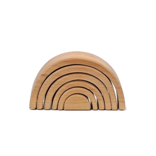 Grimm's Small Rainbow Natural wooden toy at Milk Tooth
