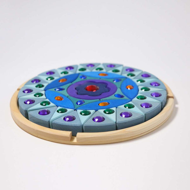 Grimm's | Small Sparkling Mandala in blue and purple