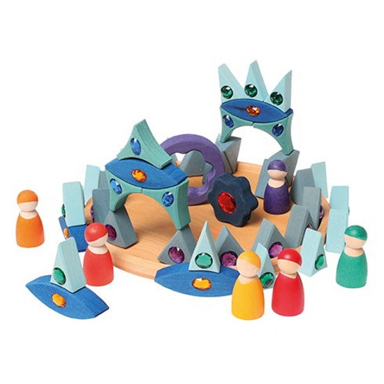 Grimm's Sparkling Mandala Small in small world play with Friends