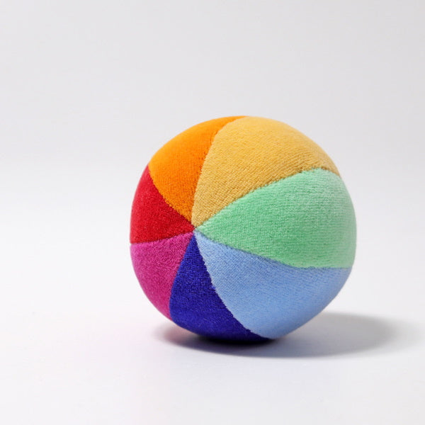 Grimm's | Soft Rainbow Ball with Rattle at Milk Tooth