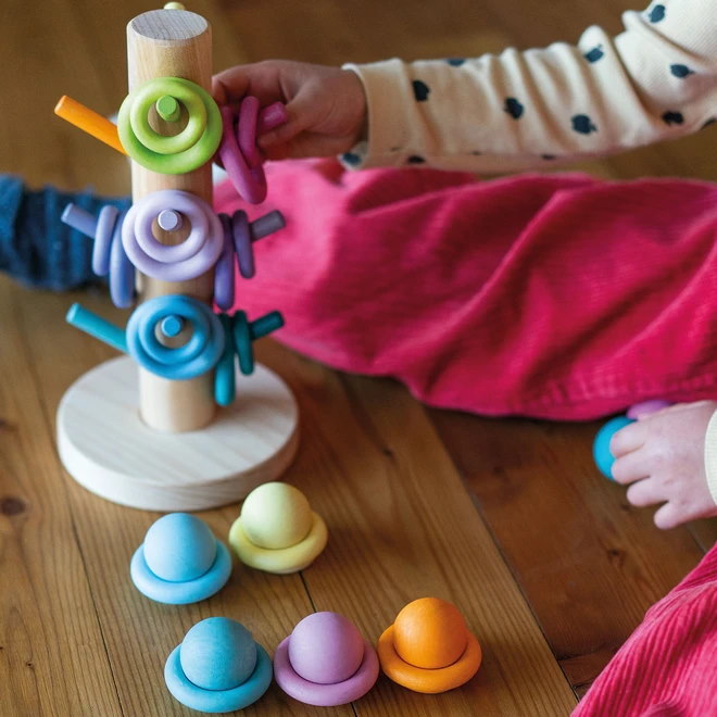 Grimm's | Sorting Helper for Building Rings | Pastel