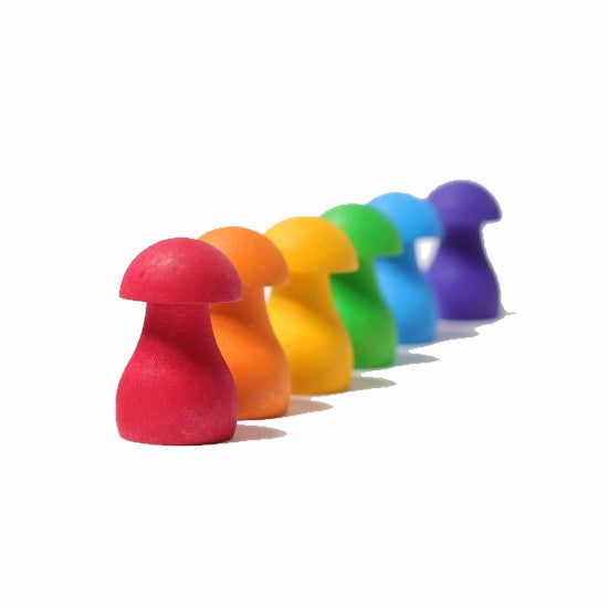 Grimm's | Rainbow Sorting Mushrooms | Wooden Toy