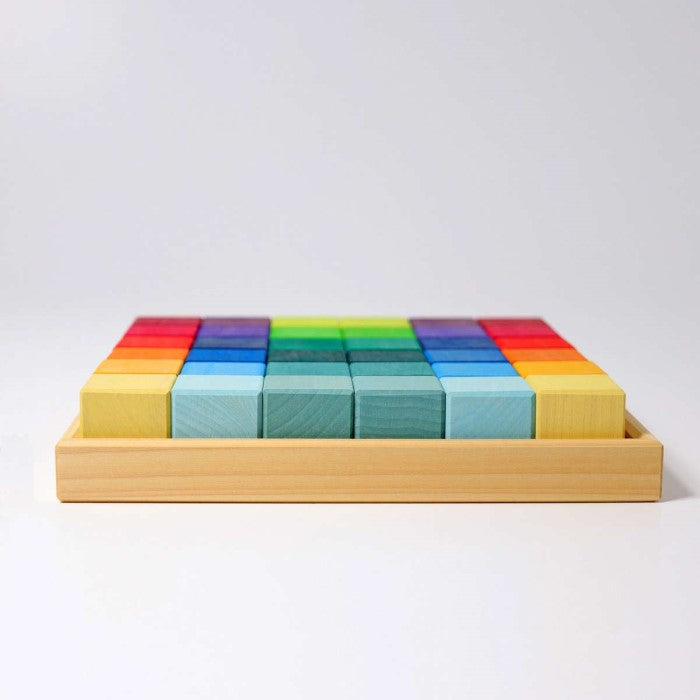Grimm's | Square Mosaic | Rainbow 36 Blocks