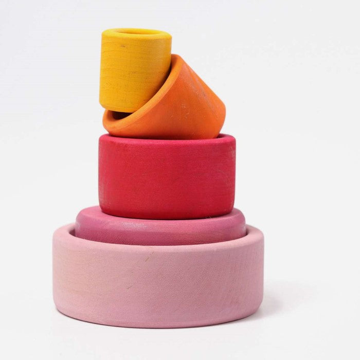 Grimm's | Coloured Stacking Bowls | Lollipop