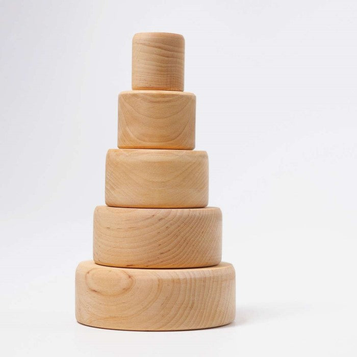 Grimm's | Natural Stacking Bowls | Wooden Toys