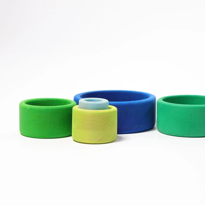 Grimm's | Coloured Stacking Bowls | Ocean