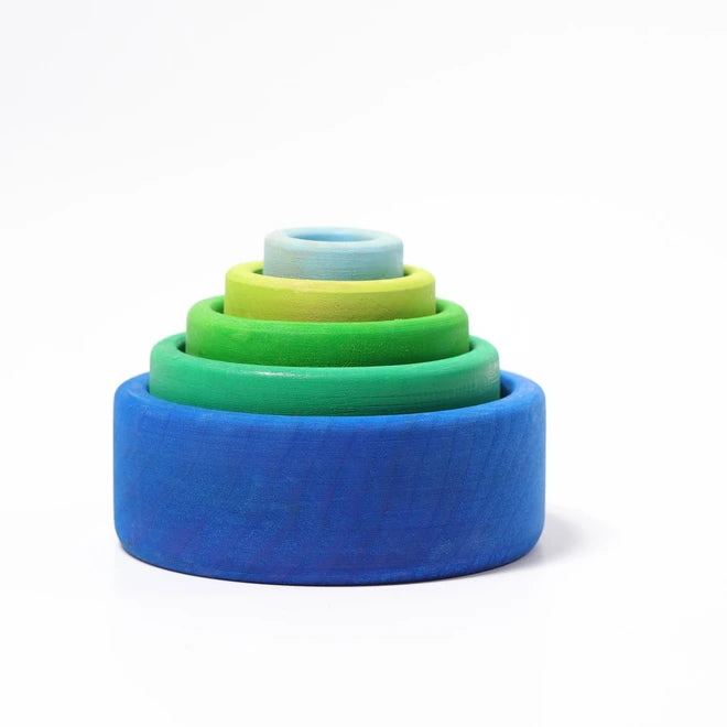 Grimm's | Coloured Stacking Bowls | Ocean