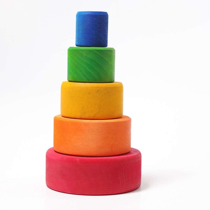 Grimm's | Coloured Stacking Bowls | Outside Red