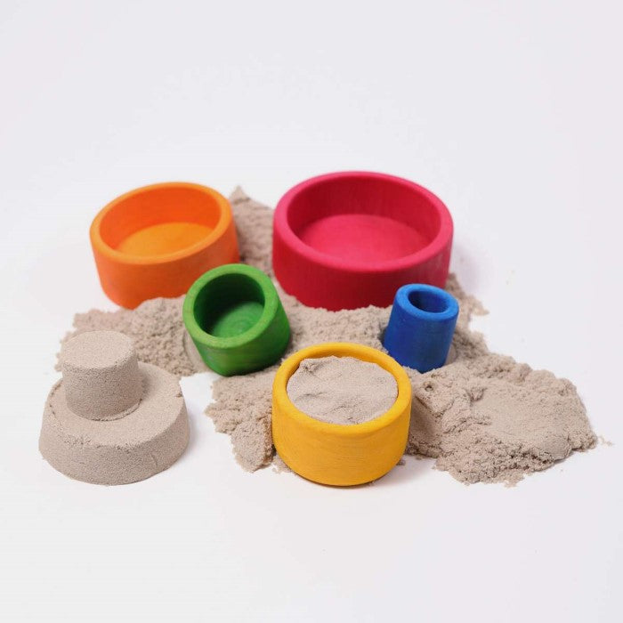 Grimm's | Coloured Stacking Bowls | Outside Red