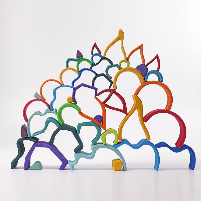 Grimm's | Wooden Stacking Toy | Cave Earth Stone