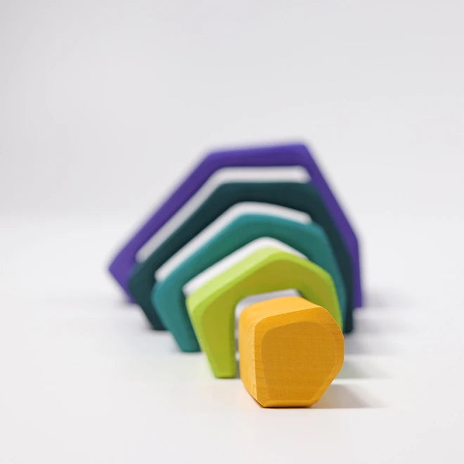 Grimm's | Wooden Stacking Toy | Cave Earth Stone