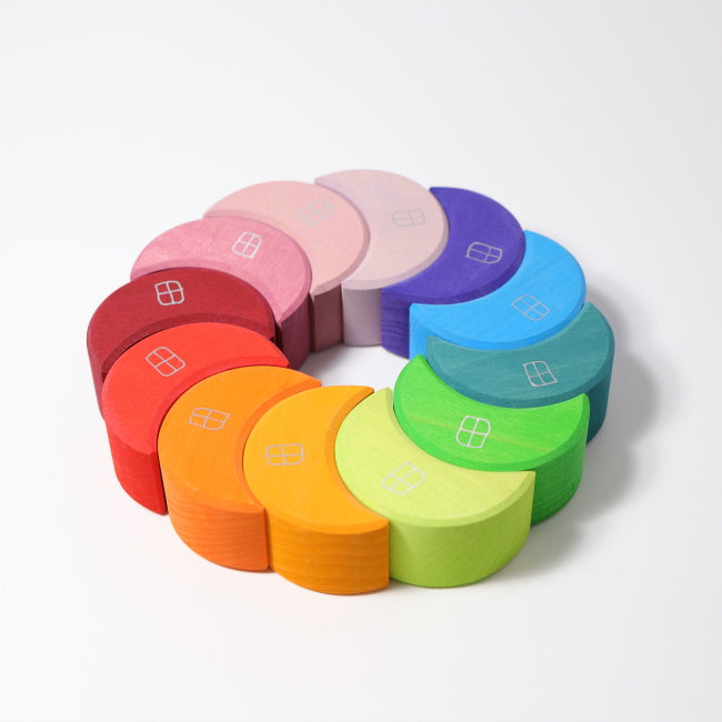 Grimm's | Stacking Moons wooden toy at Milk Tooth