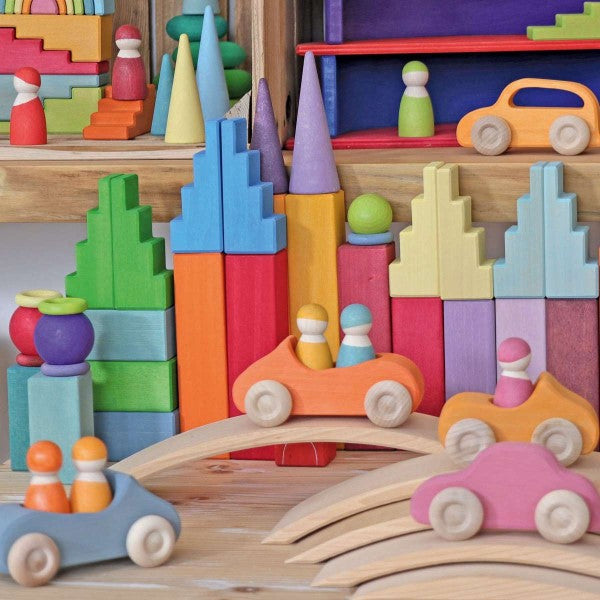 Grimm's | Stepped Roofs | Rainbow | Building Blocks Stairs