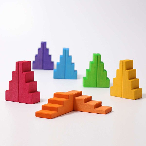 Grimm's | Stepped Roofs | Rainbow | Building Blocks Stairs