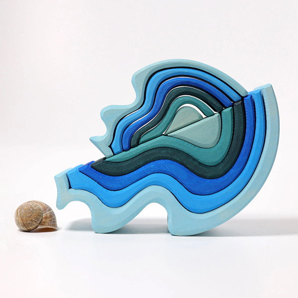 Grimm's | Wooden Stacking Toy | Water | Small