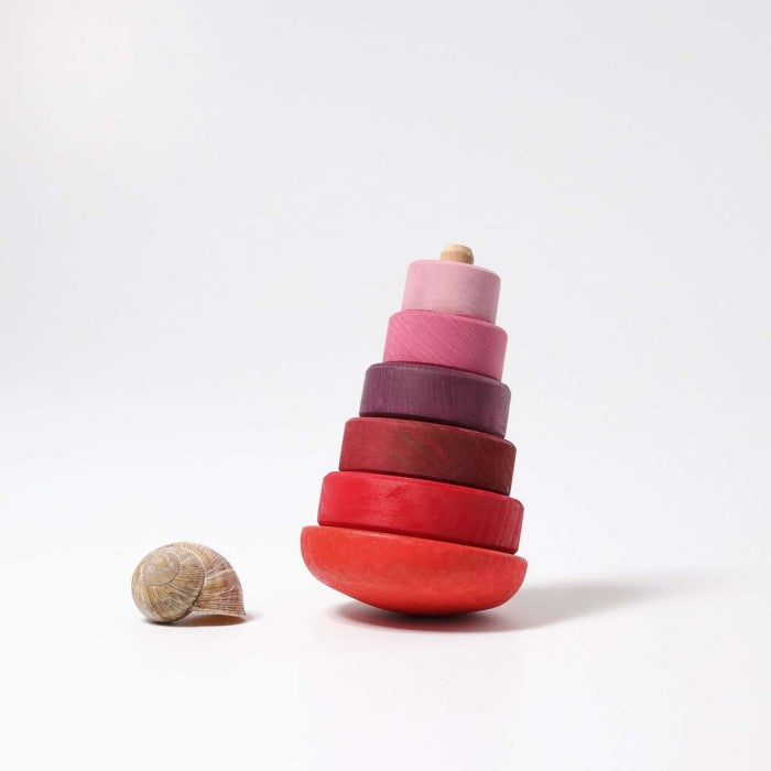 Grimm's | Wobbly Stacking Tower | Pink