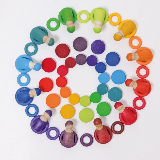 Grimm's | Wooden Rainbow Coins