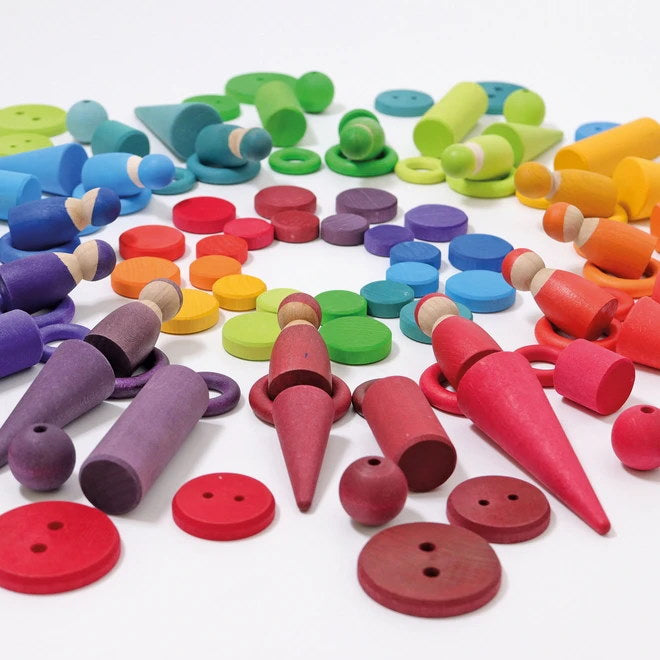 Grimm's | Wooden Rainbow Coins