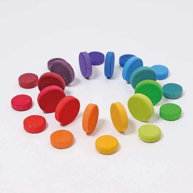 Grimm's | Wooden Rainbow Coins