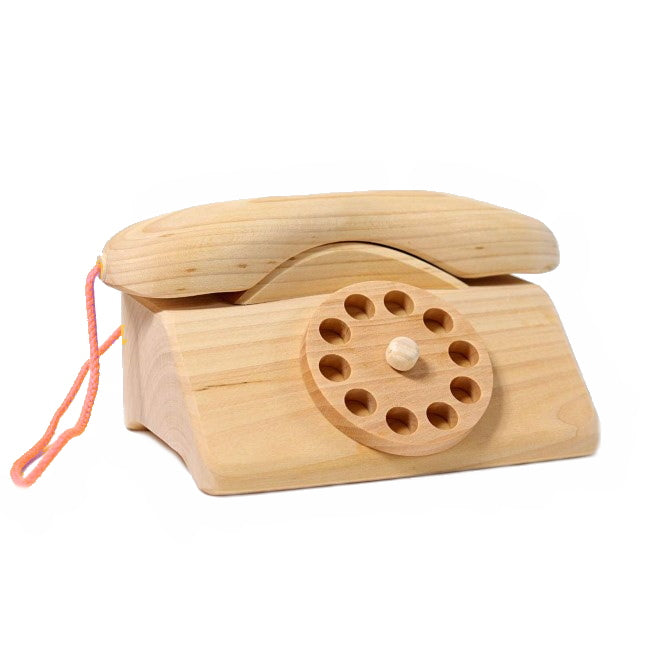 Grimm's | Wooden Telephone Toy Natural