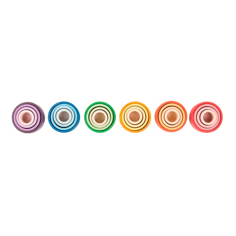 Grapat | Nest Bowls | 24 Pieces | Wooden Nesting Toys