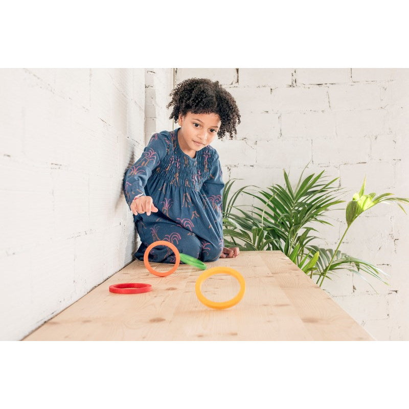 Grapat | Nest Rings | 24 Pieces | Concentric gradient rainbow wooden toys