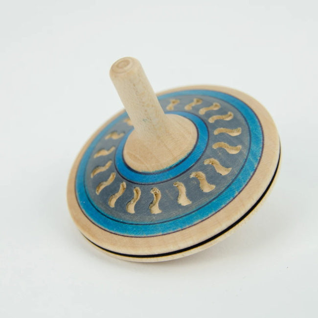 Mader | Arabesk Spinning Top Blue in maple wood