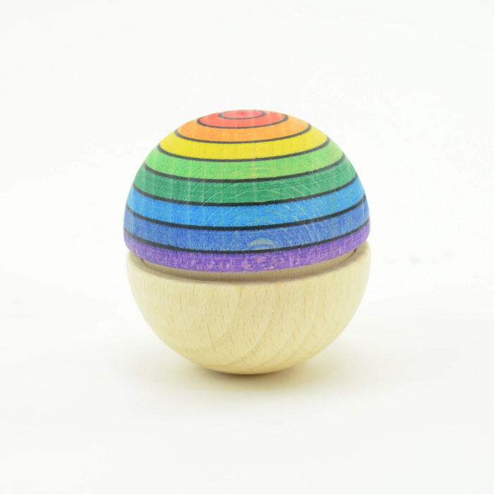 Mader | Roly Poly Wiggle Ball Rainbow | Top Red Bottom Purple