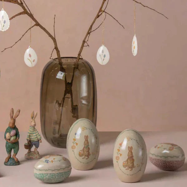 Maileg Metal Easter Eggs Nested Set of 2 Pink at Milk Tooth Australia