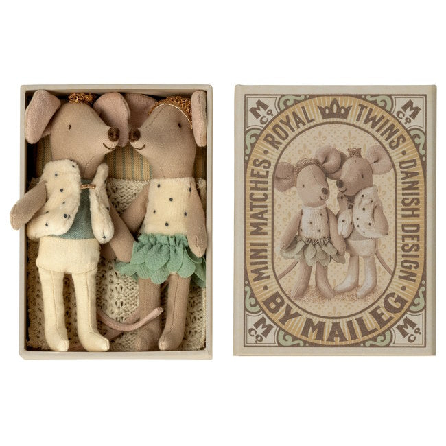 Maileg | Mice Royal Twins in Box at Milk Tooth