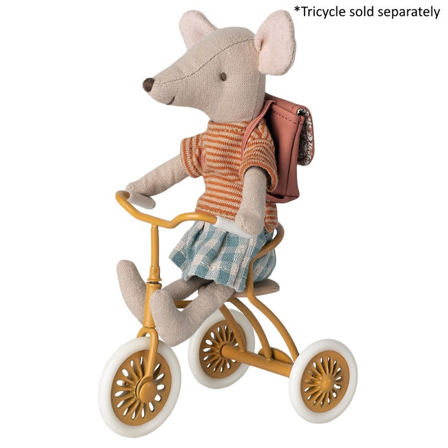 Maileg | Mouse Tricycle Big Sister with Bag Rose at Milk Tooth