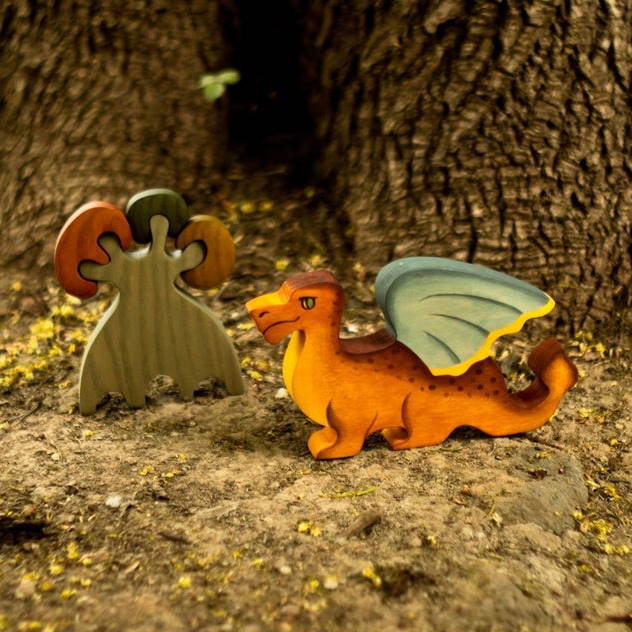 Mikheev | Dragon wooden toy at Milk Tooth