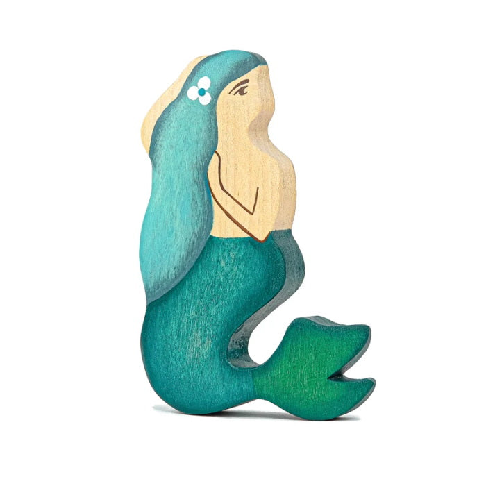 Mikheev | Mermaid with Teal Hair Light wooden toy at Milk Tooth
