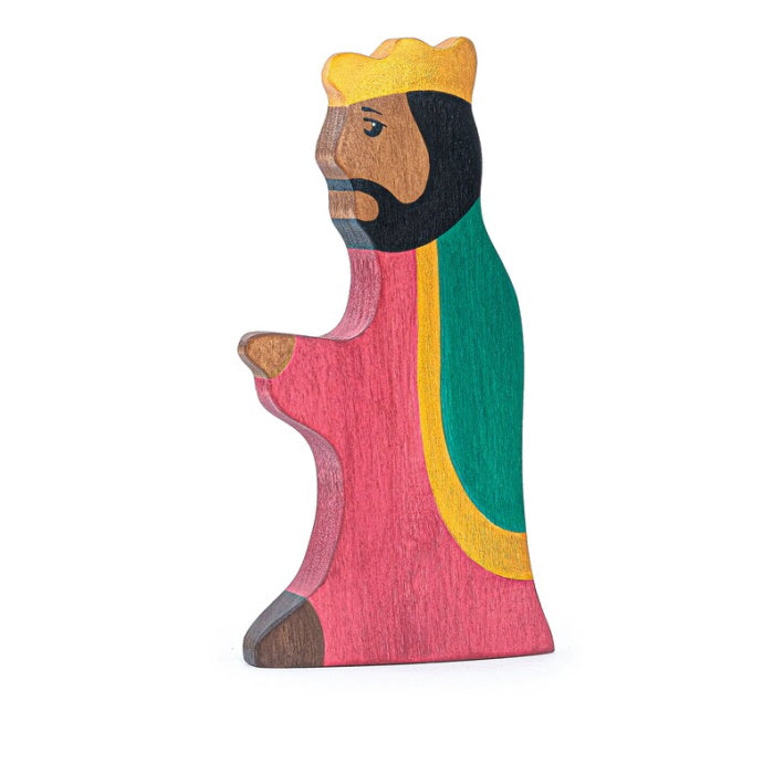 Mikheev | People | King in Red & Green wooden figurine at Milk Tooth