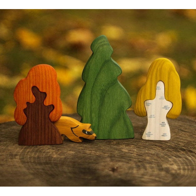 Mikheev | Tree | Autumn Birch wooden toy at Milk Tooth