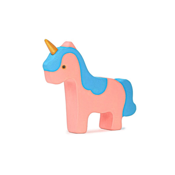 Mikheev | Unicorn Baby in Blue & Pink wooden toy at Milk Tooth