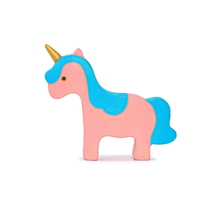 Mikheev | Unicorn Baby in Blue & Pink wooden toy at Milk Tooth