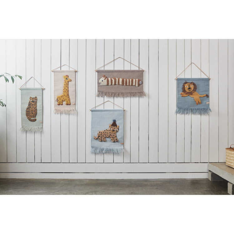 OYOY | Leopard | Wall Hanging | Dusty Blue
