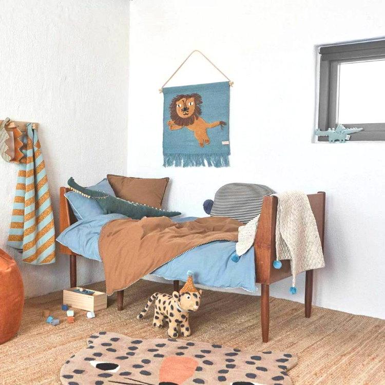 OYOY Living Design | Lion | Wall Hanging | Tourmaline Blue