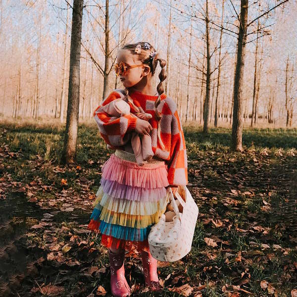Olli Ella | Dinkum Doll Carry Cot Rainbow at Milk Tooth