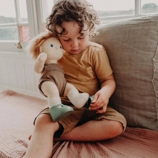 Olli Ella | Dinkum Doll Shoes | Basil Green
