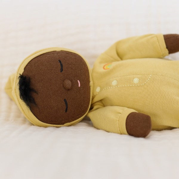 Olli Ella | Dozy Dinkum Doll | Mini asleep on bed at Milk Tooth