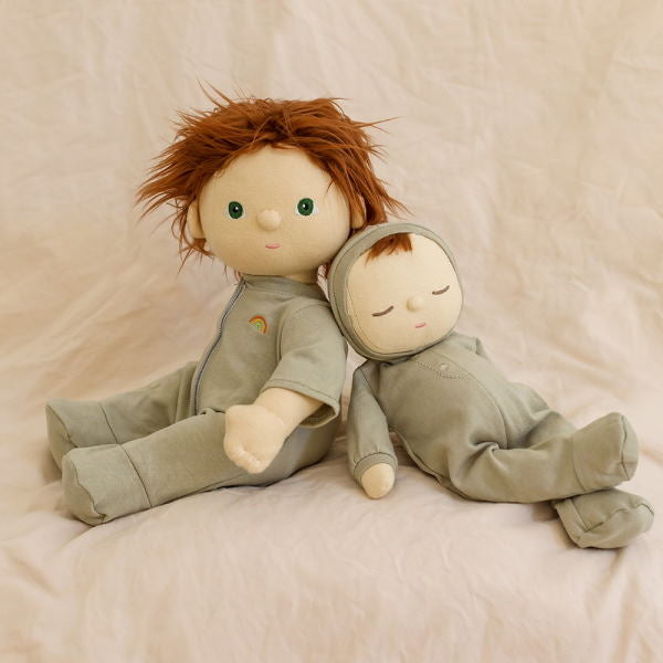 Olli Ella | Dozy Dinkum Doll | Pickle with big sibling Pumpkin Dinkum Doll