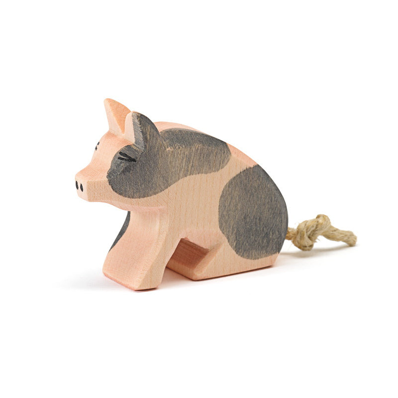 Ostheimer | Wooden Toy | Spotted Piglet Sitting