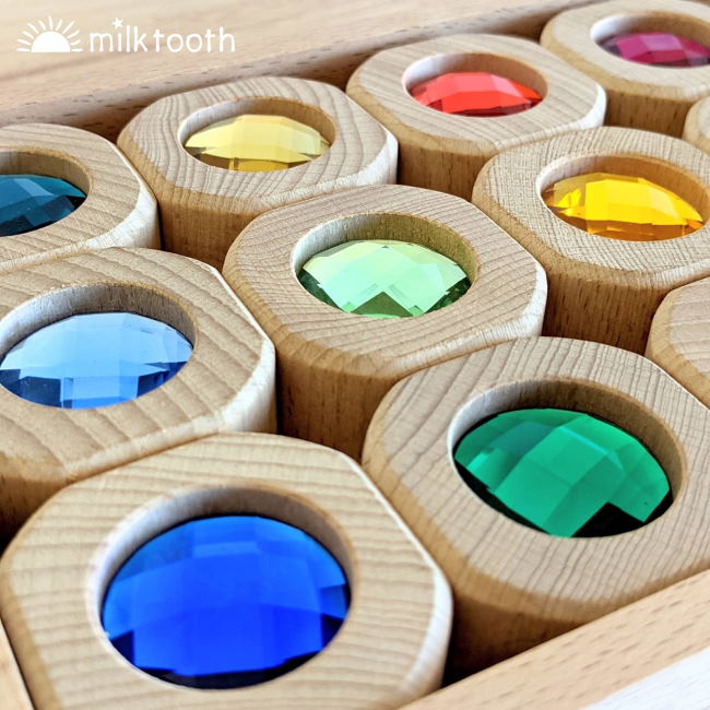 Papoose | Bitcoins | 12 Blocks Goethe | wooden blocks with gems