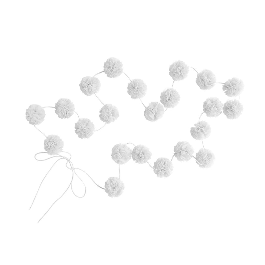 Spinkie Baby | Mini Pom Garland | White at Milk Tooth