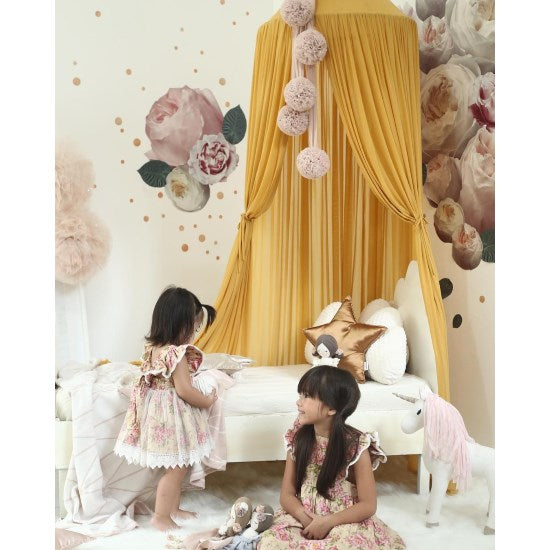 Spinkie Baby | Sheer Canopy | Mustard girl's room