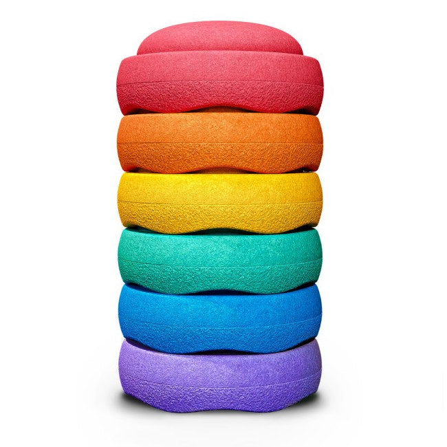 Stapelstein Rainbow Classic 6 Stepping Stones in Australia at Milk Tooth