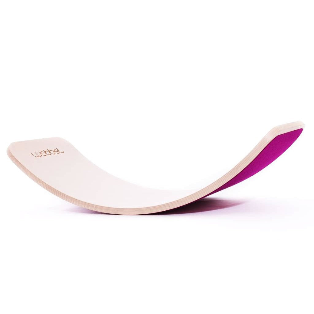 Wobbel Balance Board with Raspberry Felt Underside